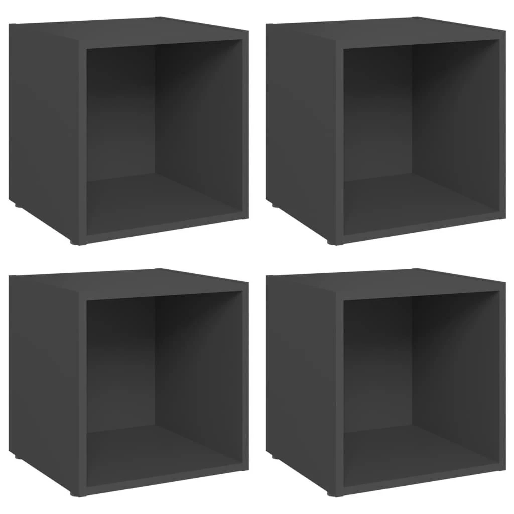 TV staliukas Televizoriaus spintelės, 4vnt., pilkos, 37x35x37cm, MDP