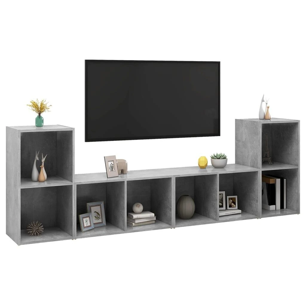 TV staliukas Televizoriaus spintelės, 4vnt., betono, 72x35x36,5cm, mediena