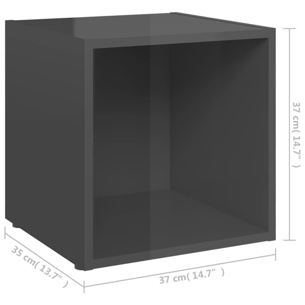 TV staliukas Televizoriaus spintelės, 4vnt., pilkos, 37x35x37cm, MDP