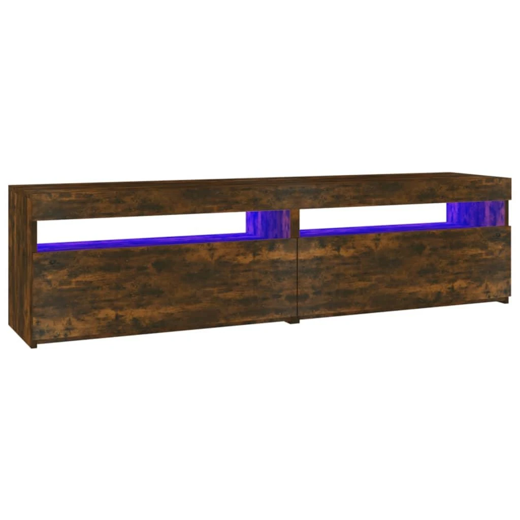 TV staliukas Televizoriaus spintelės su LED, 2vnt., ąžuolo, 75x35x40cm