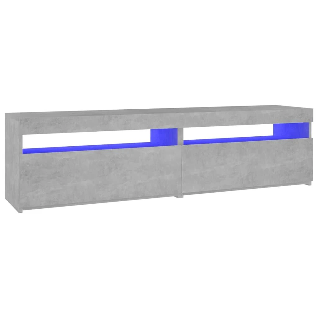 TV staliukas Televizoriaus spintelės su LED, 2vnt., betono, 75x35x40cm