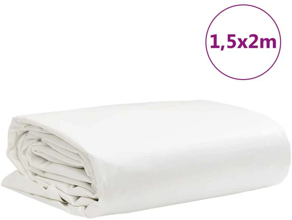 Tentas, baltos spalvos, 1,5x2m, 650g/m²
