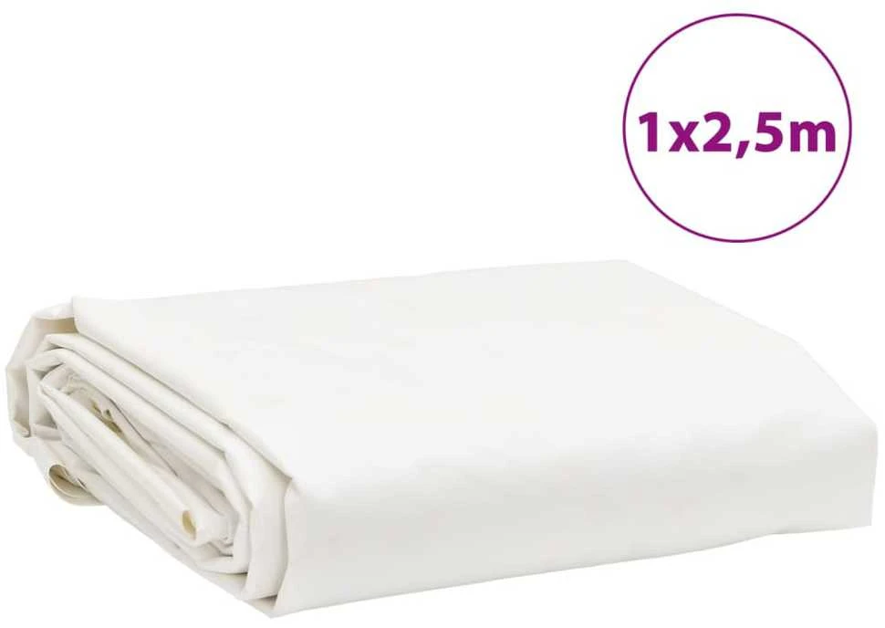 Tentas, baltos spalvos, 1x2,5m, 650g/m²