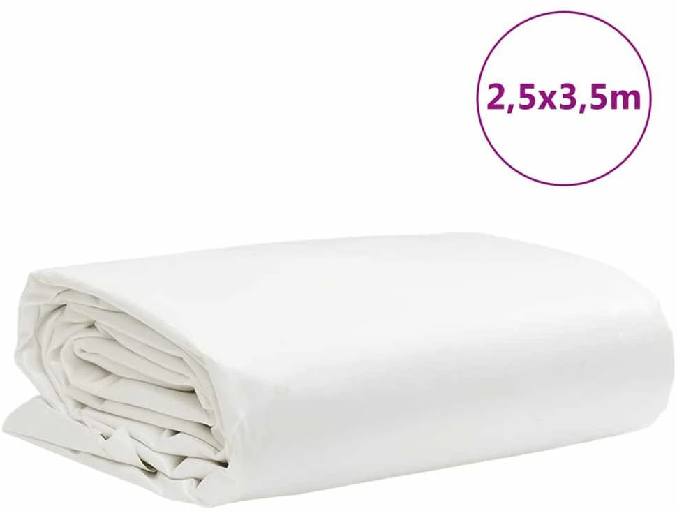 Tentas, baltos spalvos, 2,5x3,5m, 650g/m²