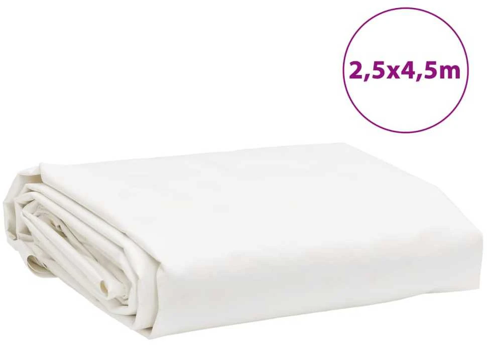 Tentas, baltos spalvos, 2,5x4,5m, 650g/m²