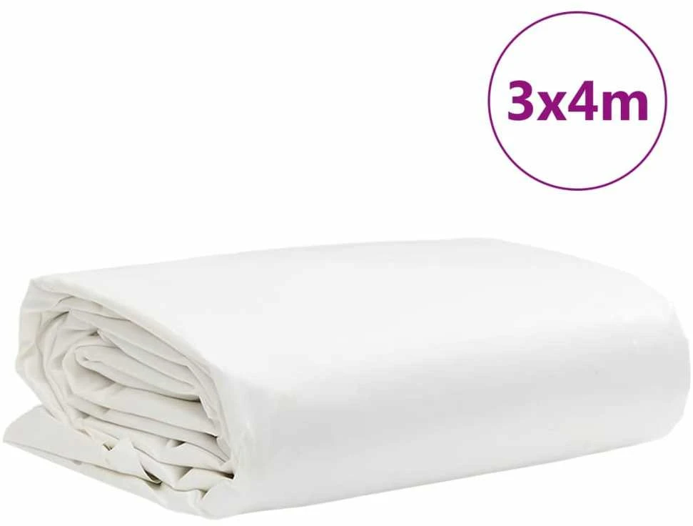 Tentas, baltos spalvos, 3x4m, 650g/m²