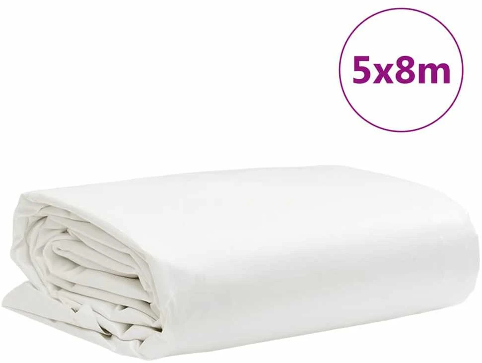 Tentas, baltos spalvos, 5x8m, 650g/m²