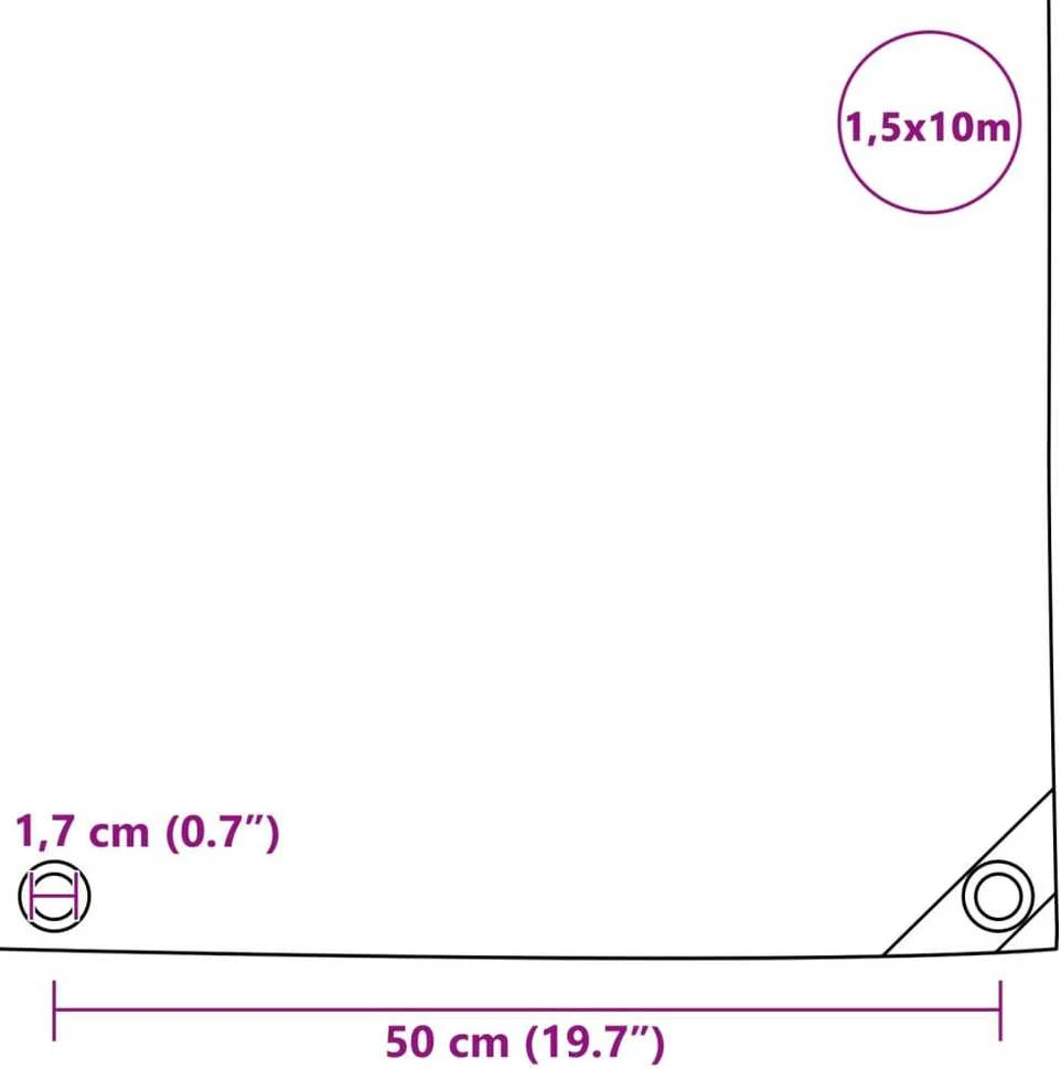 Tentas, juodos spalvos, 1,5x10m, 650g/m²