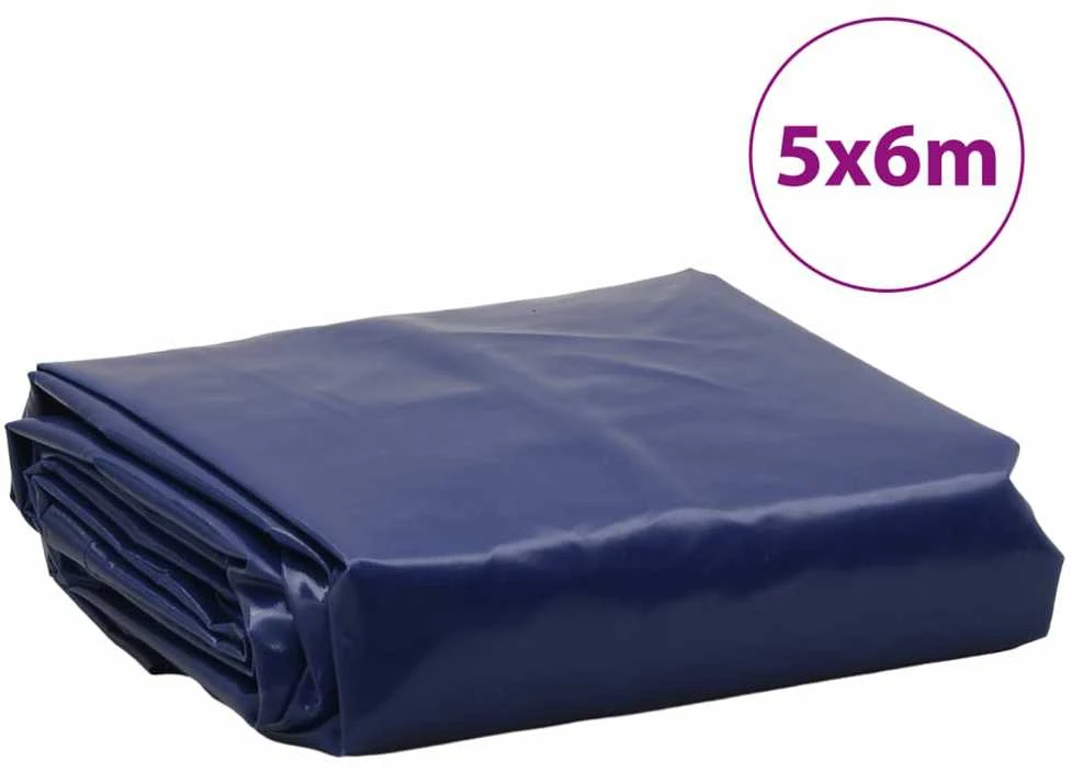 Tentas, mėlynos spalvos, 5x6m, 650g/m²