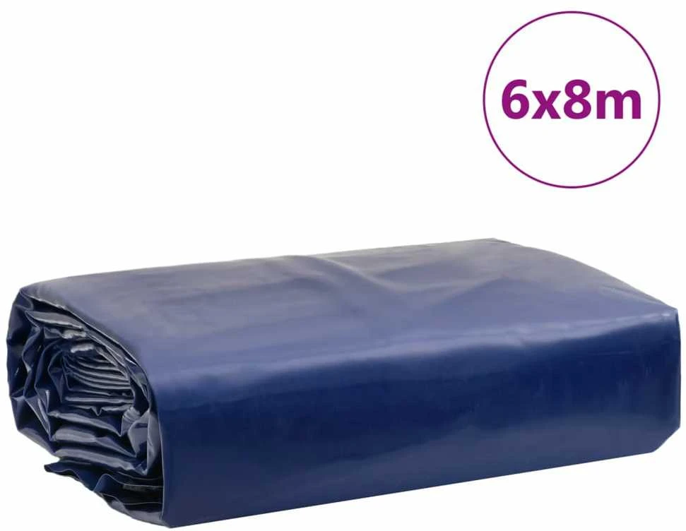 Tentas, mėlynos spalvos, 6x8m, 650g/m²