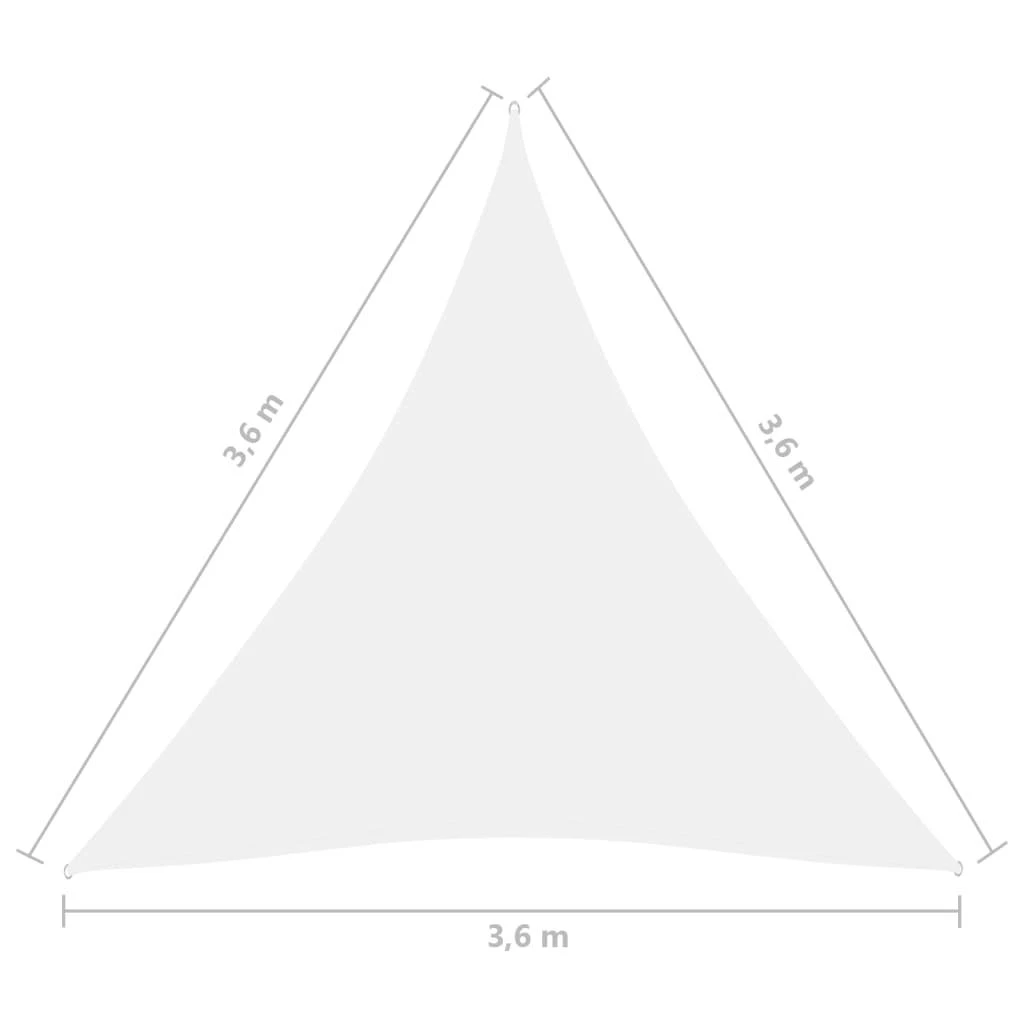 Tentas nuo saulės, baltas, oksfordo audinys, 3,6x3,6x3,6m