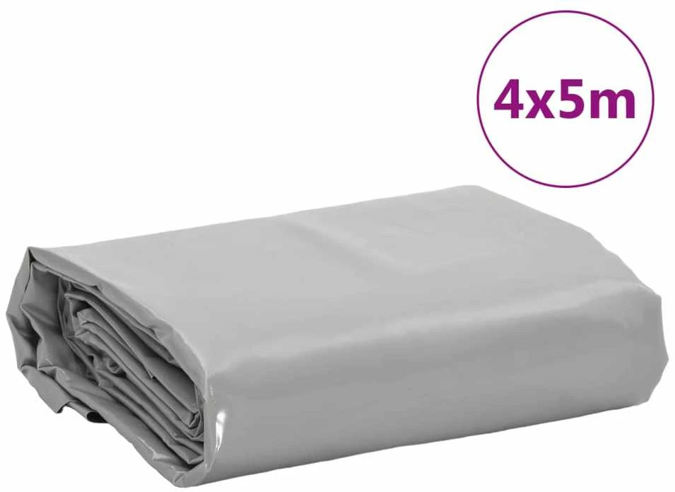Tentas, pilkos spalvos, 4x5m, 600g/m²