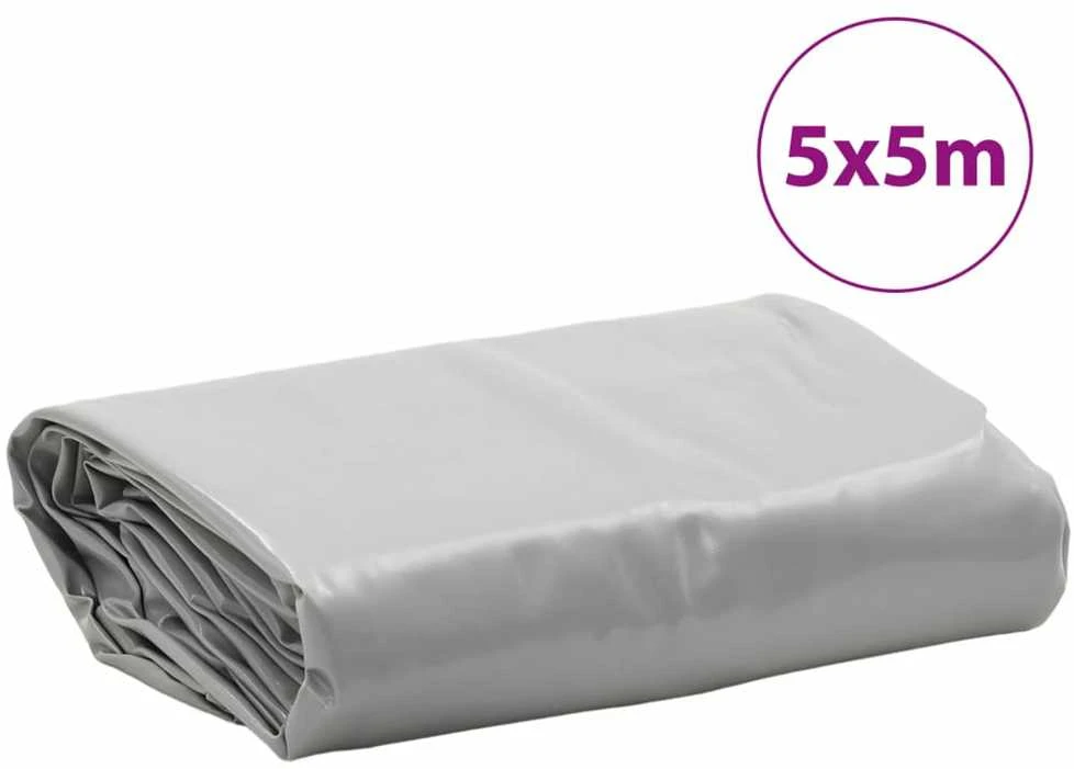 Tentas, pilkos spalvos, 5x5m, 650g/m²