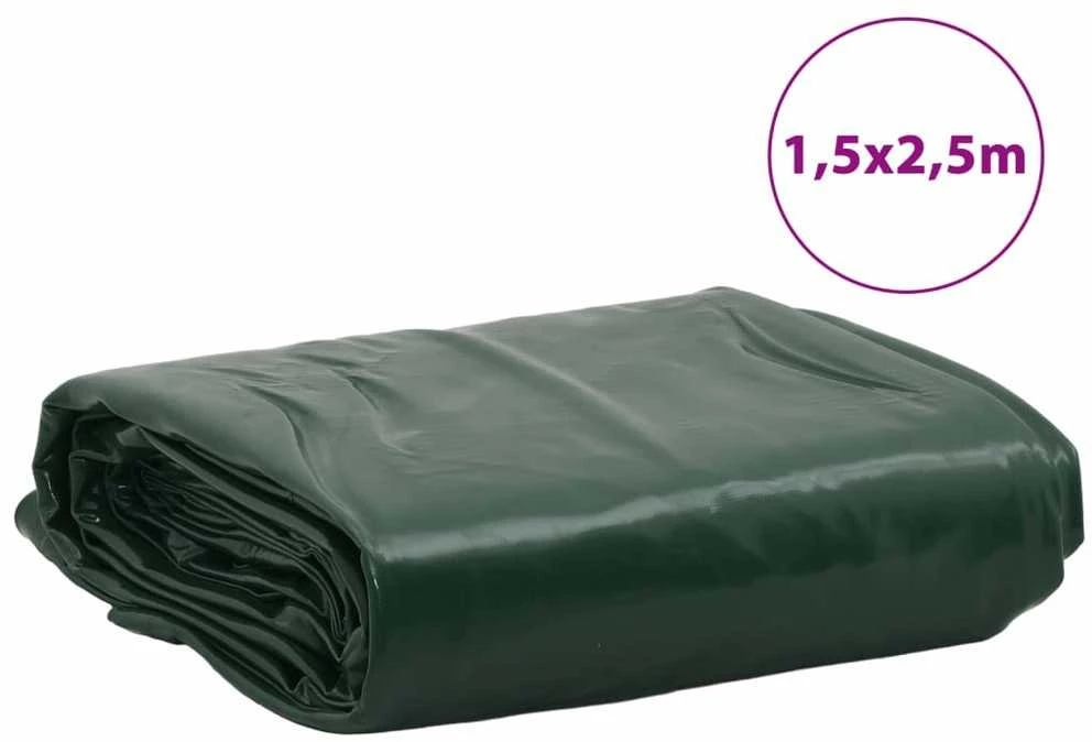 Tentas, žalios spalvos, 1,5x2,5m, 650g/m²