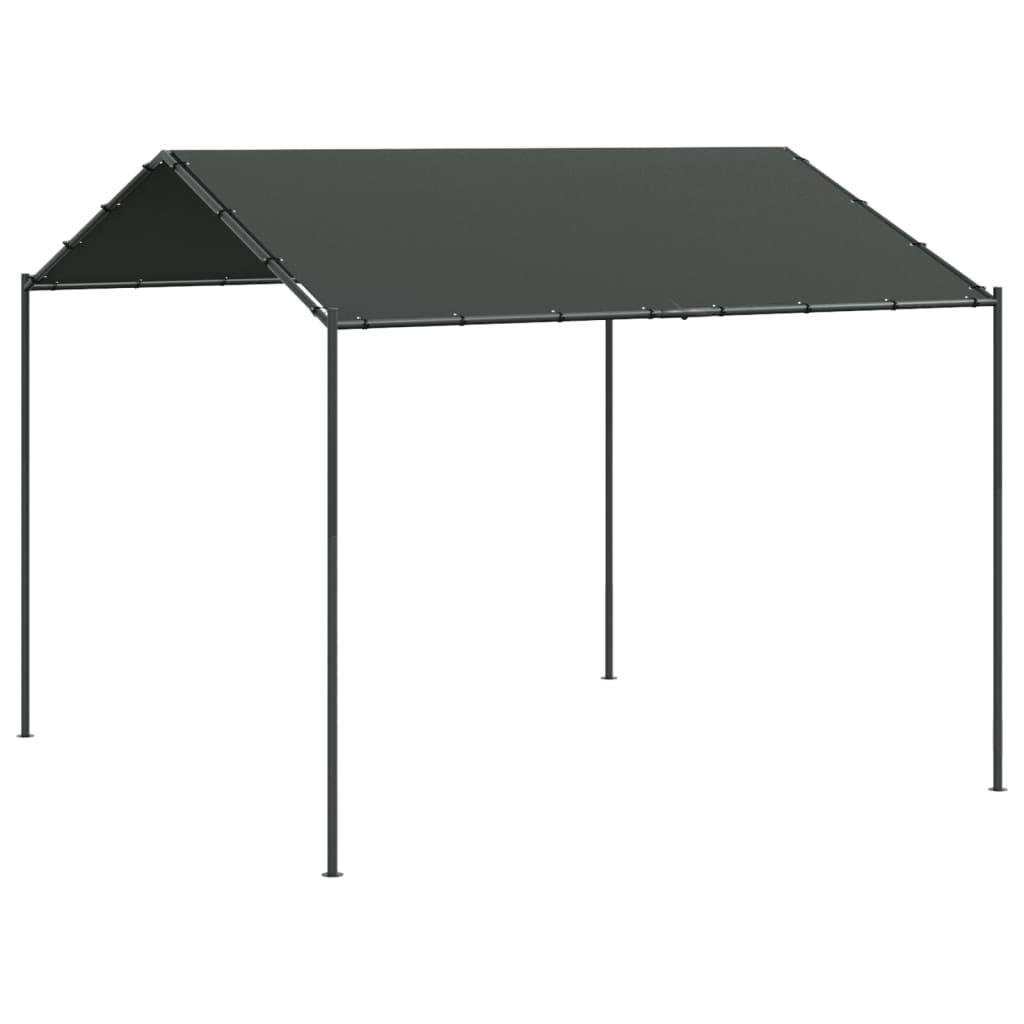 Tentinė palapinė, antracito spalvos, 4x4m, plienas ir audinys
