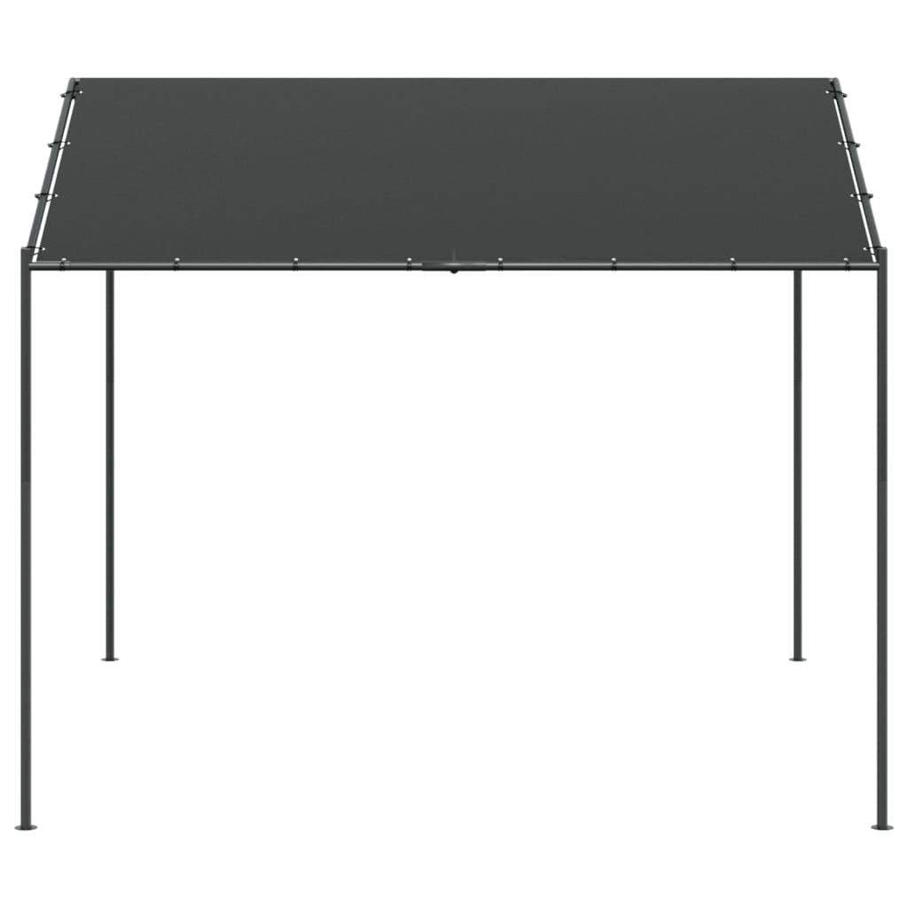 Tentinė palapinė, antracito spalvos, 4x4m, plienas ir audinys