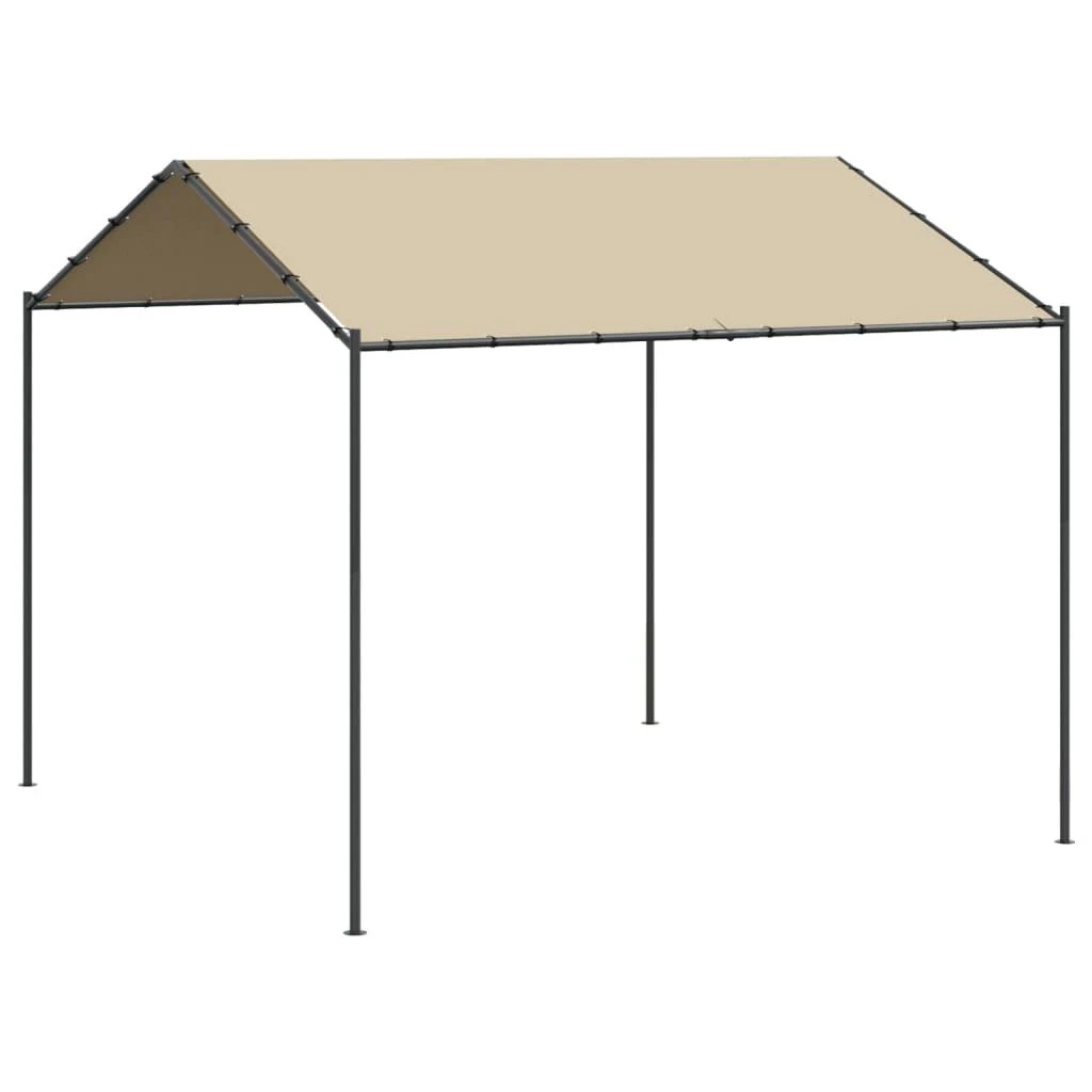 Tentinė palapinė, smėlio spalvos, 3x3m, plienas ir audinys