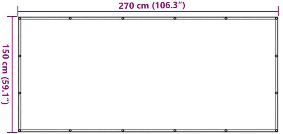 Tinklas priekabai, juodos spalvos, 1,5x2,7 m, HDPE