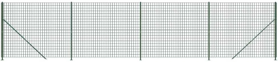 Tinklinė tvora su flanšais, žalios spalvos, 2,2x10m