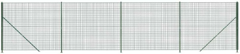 Tinklinė tvora su flanšais, žalios spalvos, 2,2x10m