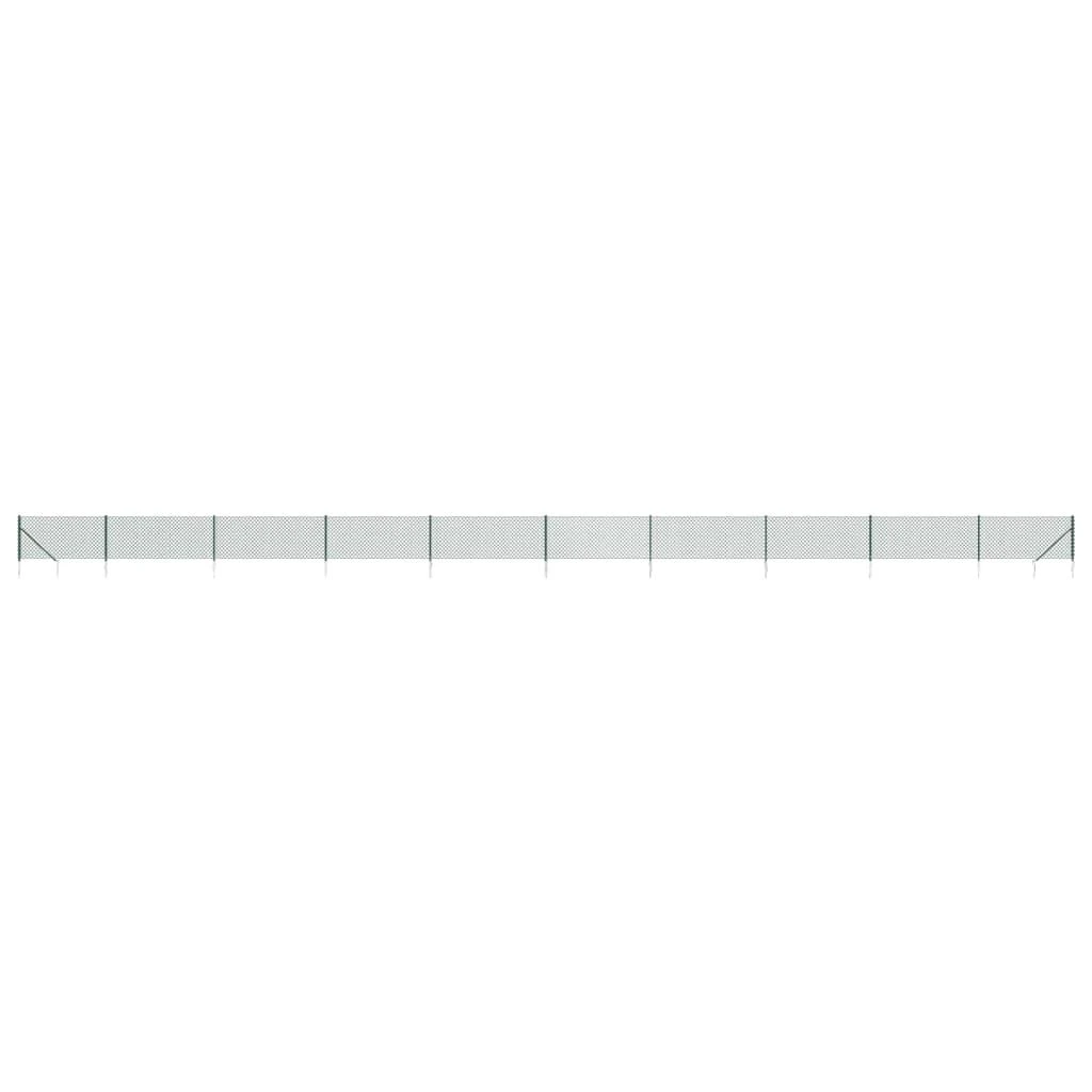Tinklinė tvora su smaigais, žalios spalvos, 1,1x25m