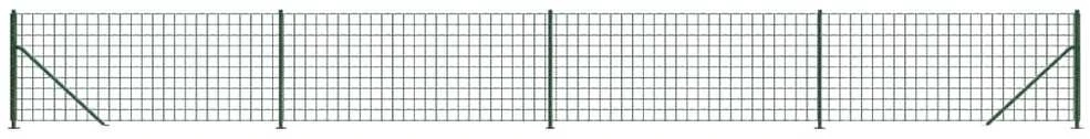 Tinklinė vielinė tvora su flanšais, žalios spalvos, 1x10m