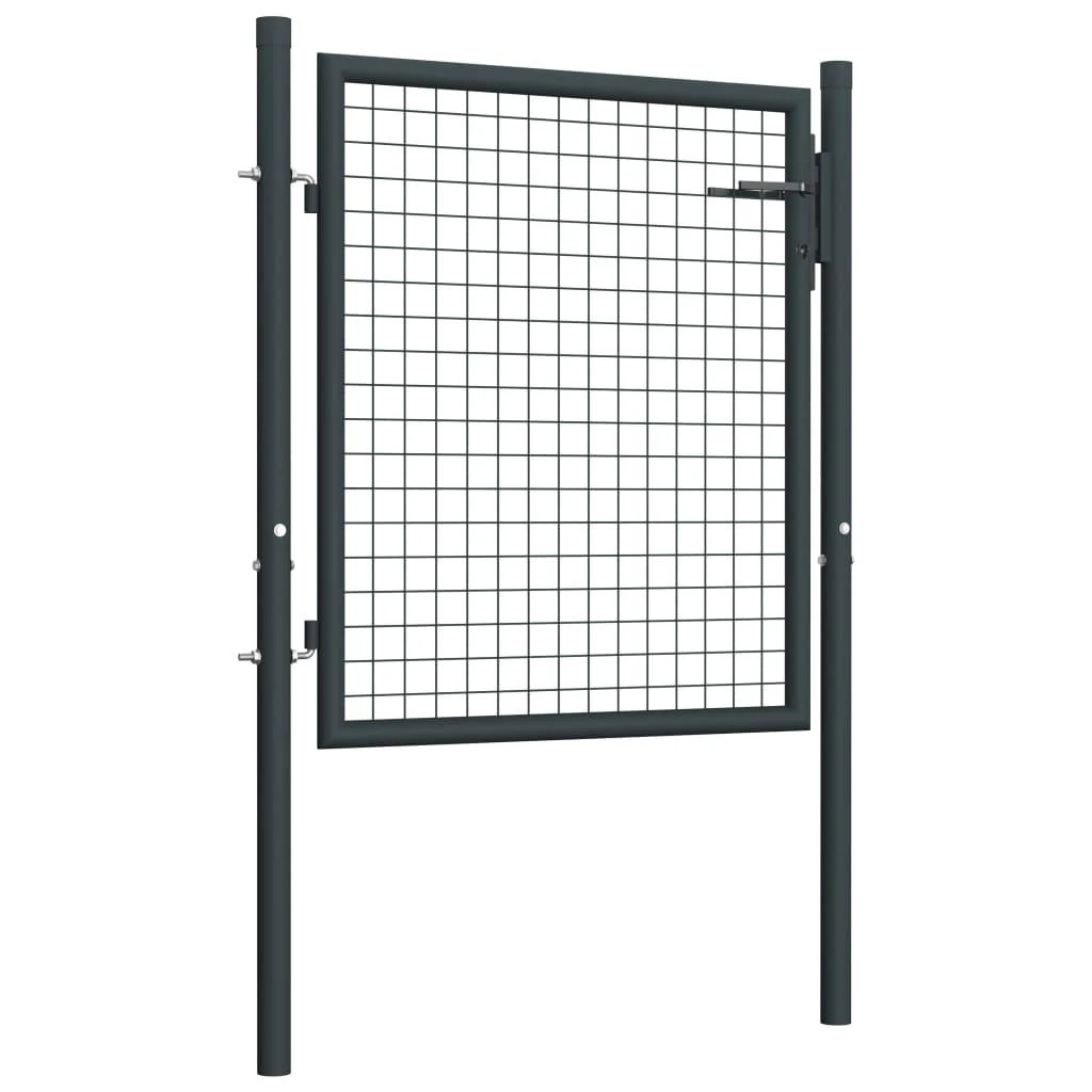 Tinkliniai sodo vartai, pilki, 100x175cm, galvanizuotas plienas