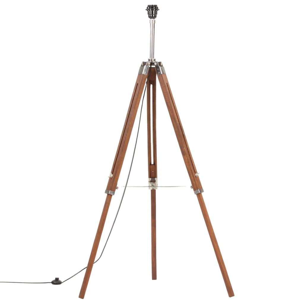 Pakabinamas šviestuvas Trikojis šviestuvas, rudas ir baltas, 141cm, tikmedžio masyvas