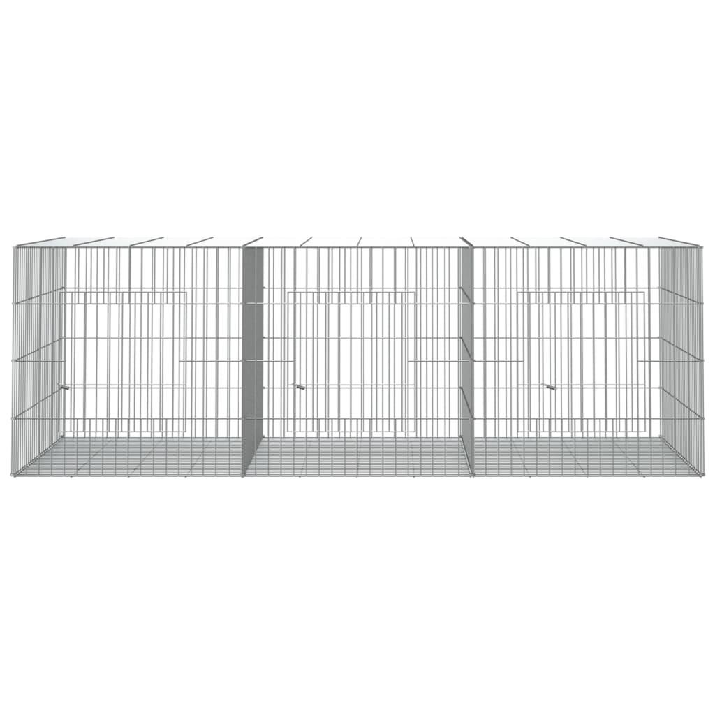 Triušių narvas, 3 segmentai, 163x79x54cm, galvanizuota geležis