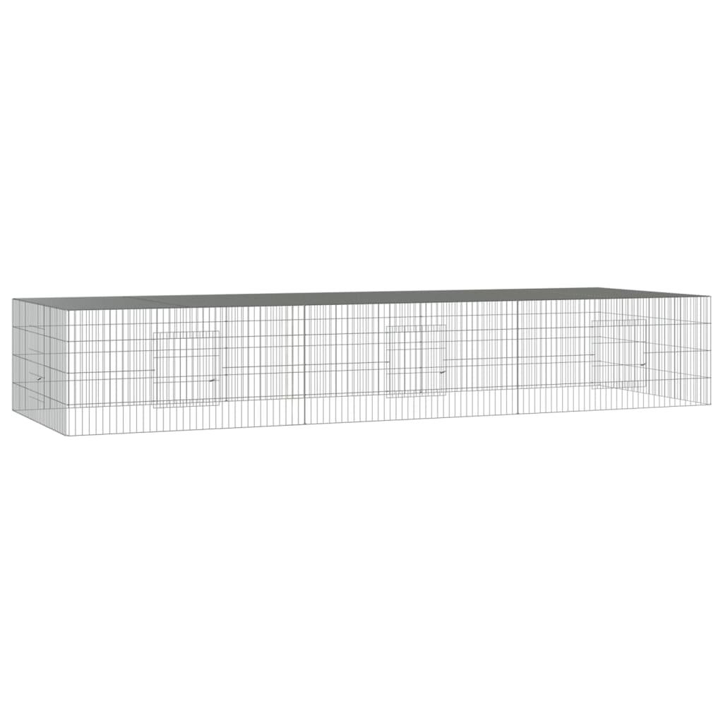 Triušių narvas, 3 segmentai, 325x109x54cm, galvanizuota geležis