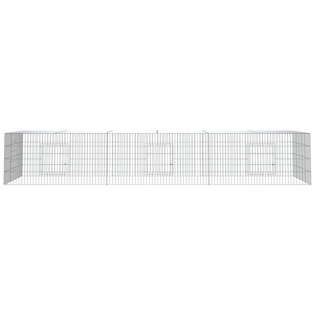 Triušių narvas, 3 segmentai, 325x109x54cm, galvanizuota geležis