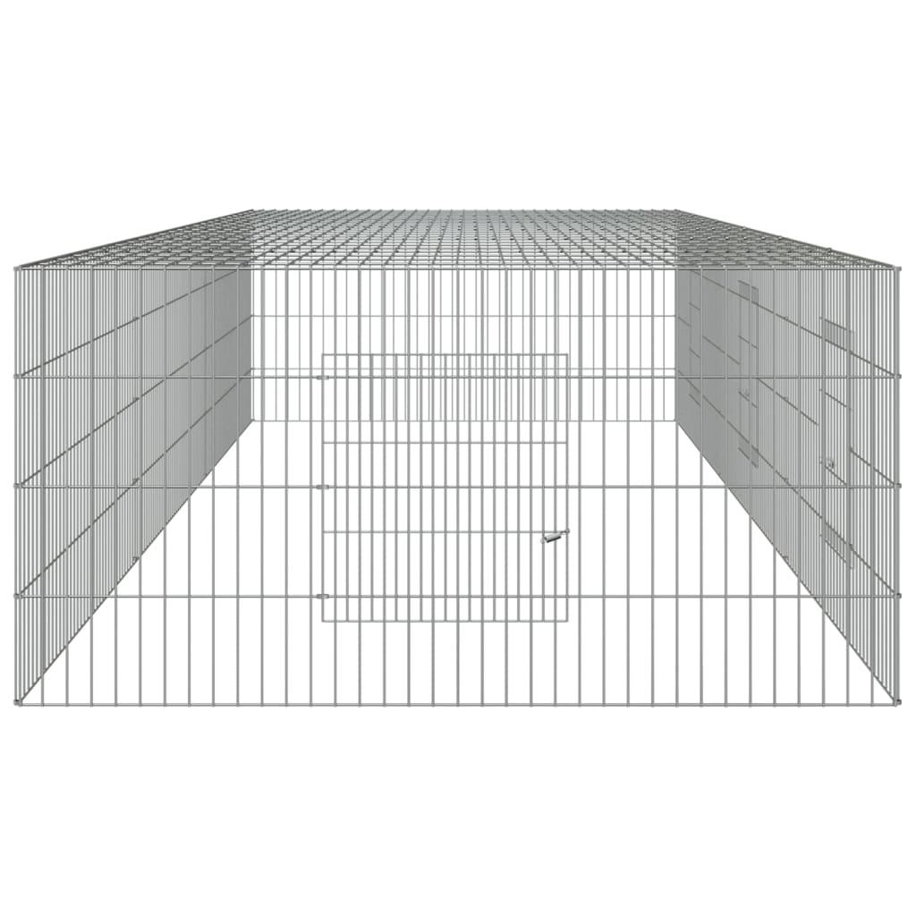 Triušių narvas, 3 segmentai, 325x109x54cm, galvanizuota geležis