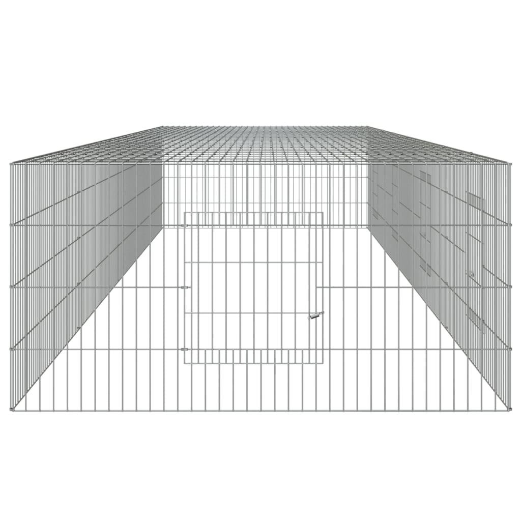 Triušių narvas, 4 segmentai, 433x109x54cm, galvanizuota geležis