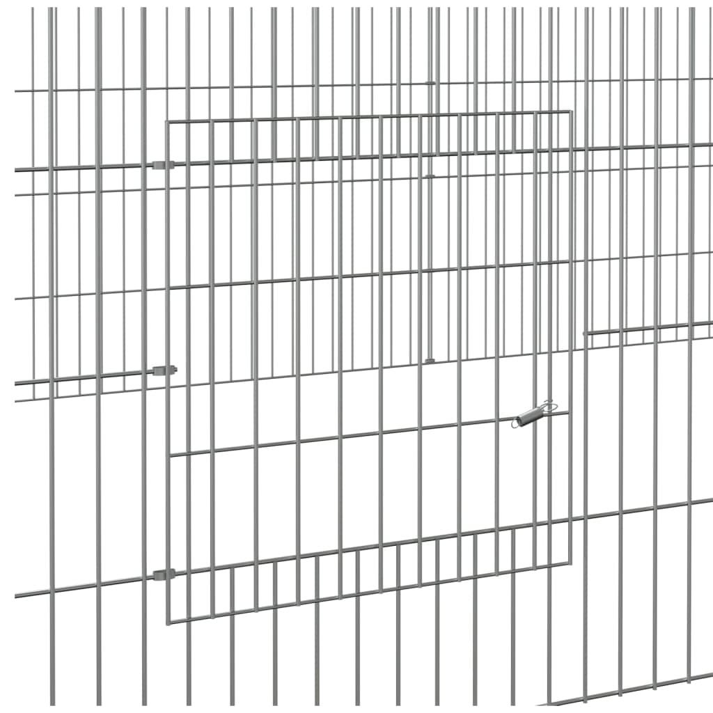 Triušių narvas, 4 segmentai, 433x109x54cm, galvanizuota geležis