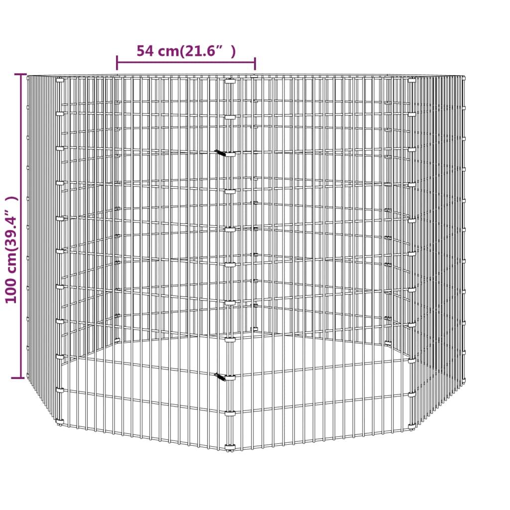 Aptvaras gyvūnams, 8 segmentai, 54x100cm, galvanizuota geležis
