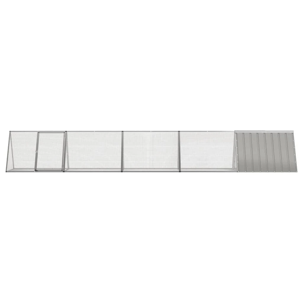 Triušių narvas, pilkas, 504,5x80,5x71cm, galvanizuotas plienas