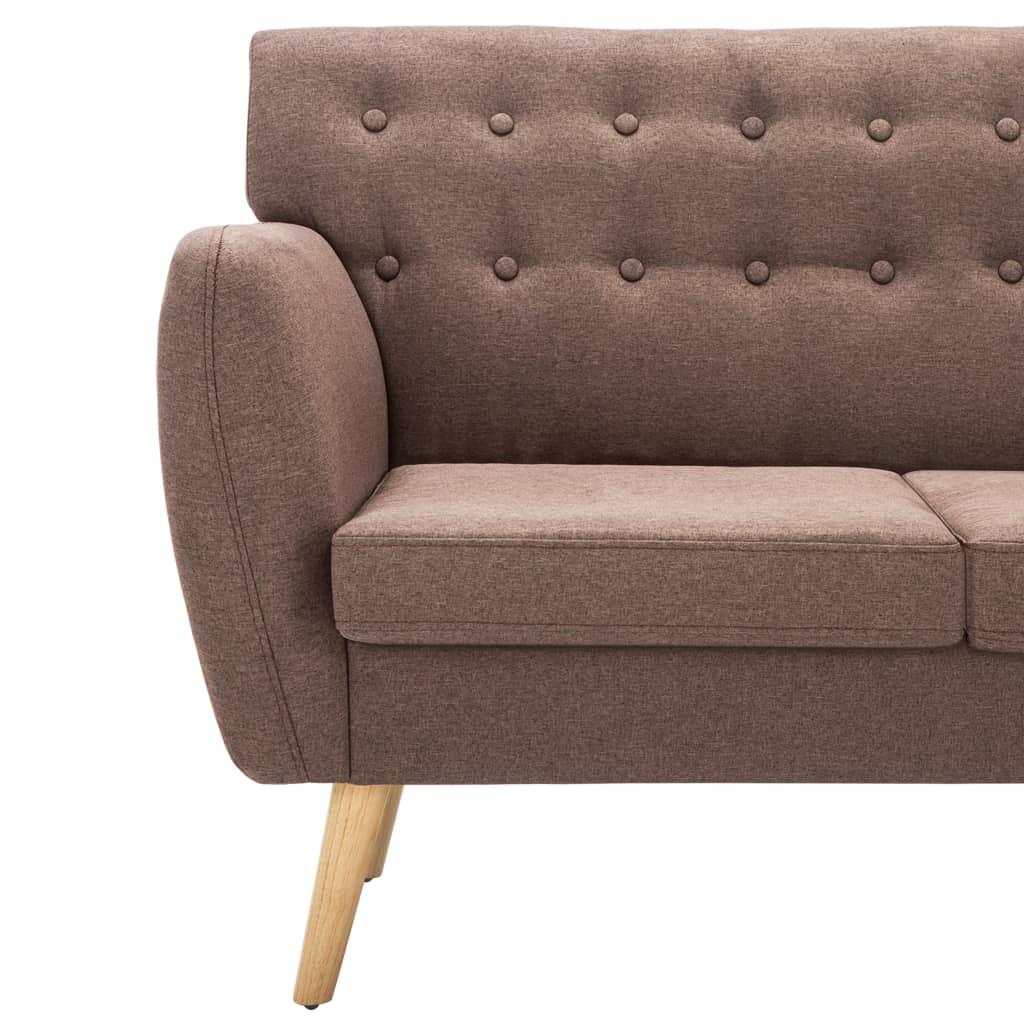 Trivietė sofa, audinio apmušalas, 172x70x82cm, ruda