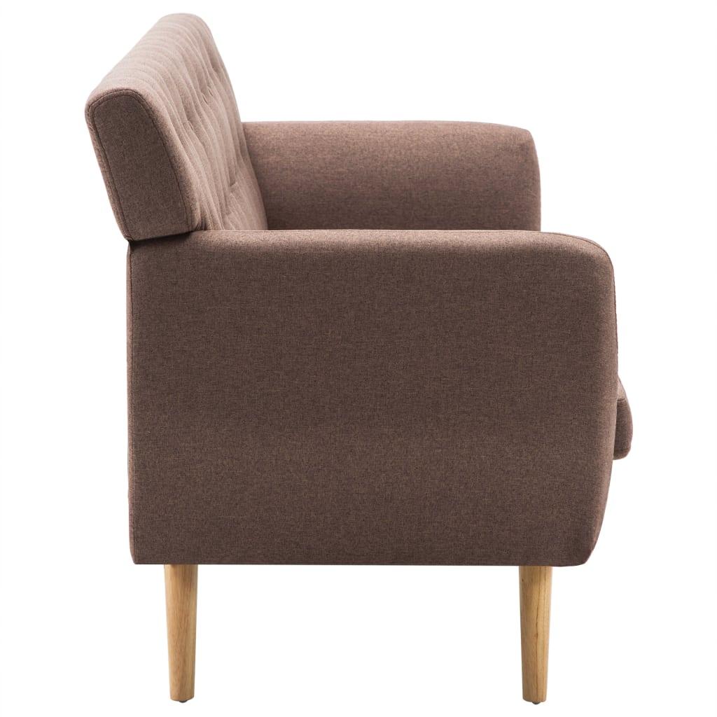 Trivietė sofa, audinio apmušalas, 172x70x82cm, ruda