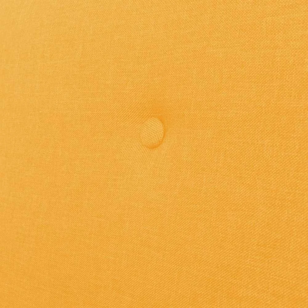 Trivietė sofa, geltonos spalvos, audinys