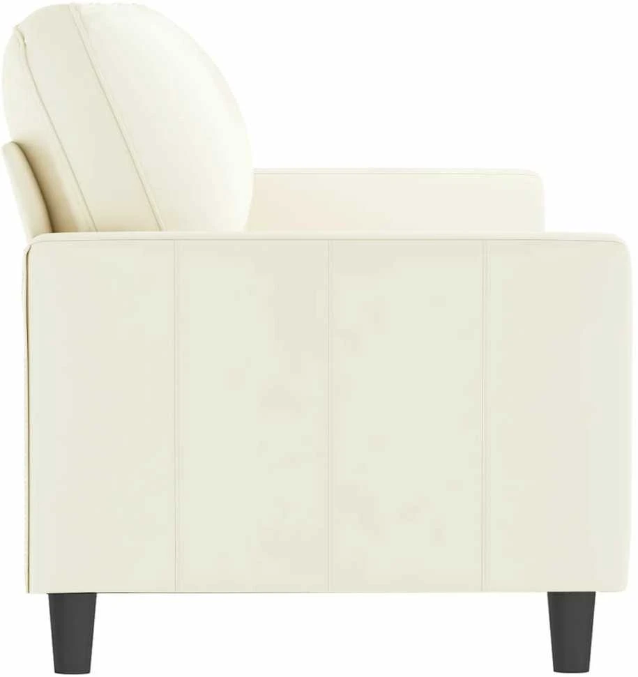 Trivietė sofa, kreminės spalvos, 180cm, aksomas