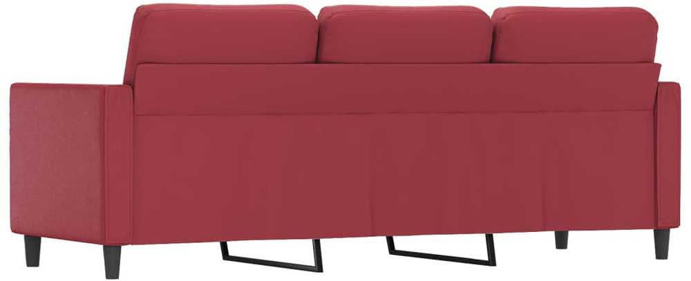 Trivietė sofa, raudonojo vyno spalvos, 180cm, dirbtinė oda