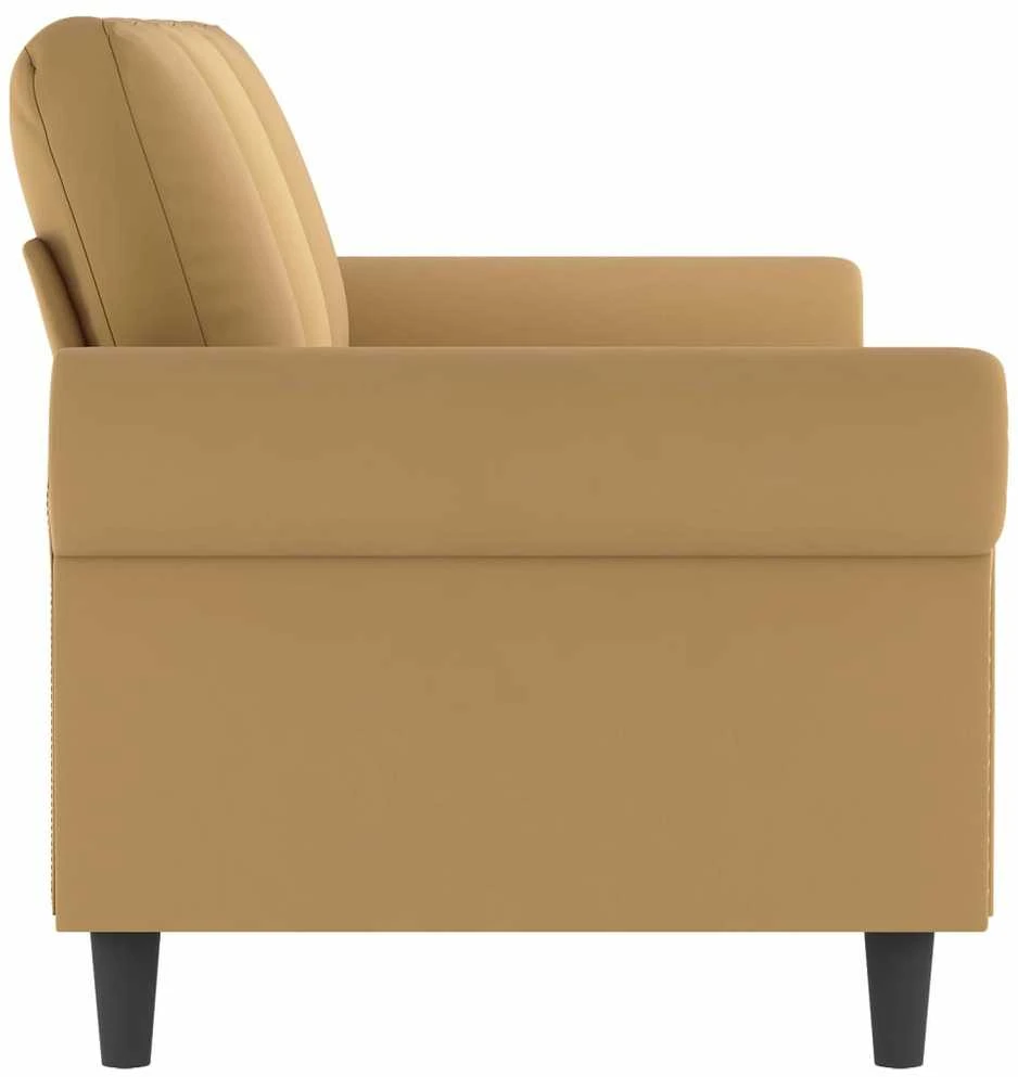 Trivietė sofa, rudos spalvos, 180cm, aksomas