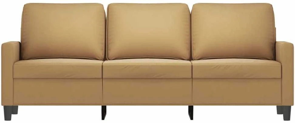 Trivietė sofa, rudos spalvos, 180cm, aksomas