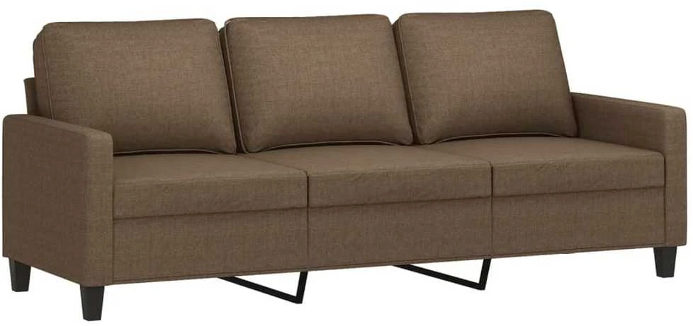 Trivietė sofa, rudos spalvos, 180cm, audinys