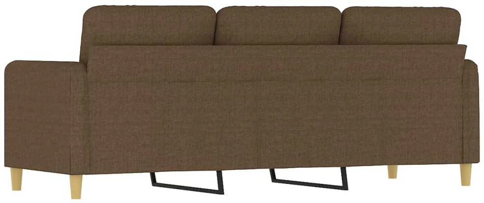 Trivietė sofa, rudos spalvos, 180cm, audinys