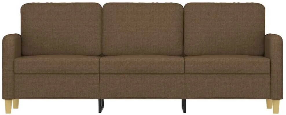 Trivietė sofa, rudos spalvos, 180cm, audinys