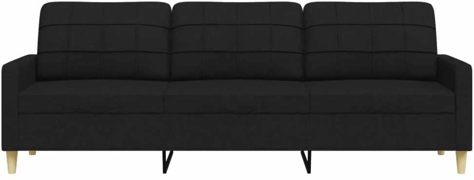 Trivietė sofa, rudos spalvos, 210cm, audinys