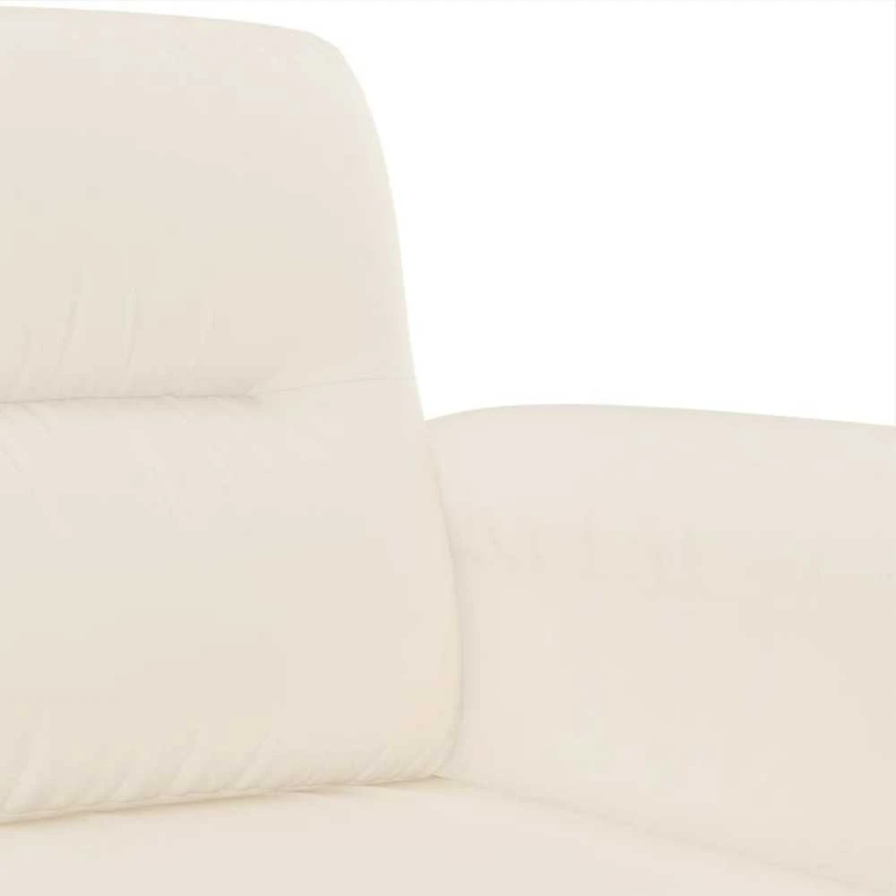 Trivietė sofa, smėlio spalvos, 180cm, mikropluošto audinys