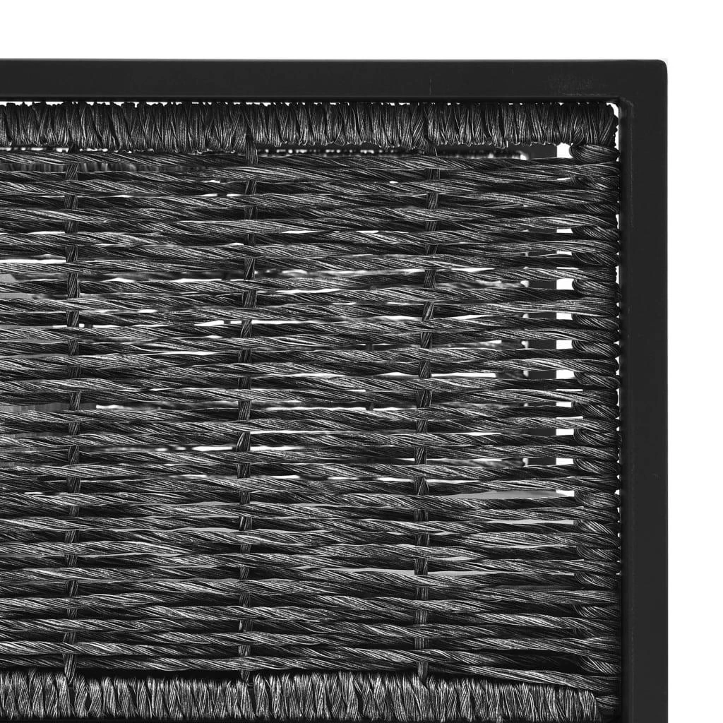 Lauko baldų komplektas Trivietė sofa su pagalvėlėmis, antracito spalvos, poliratanas