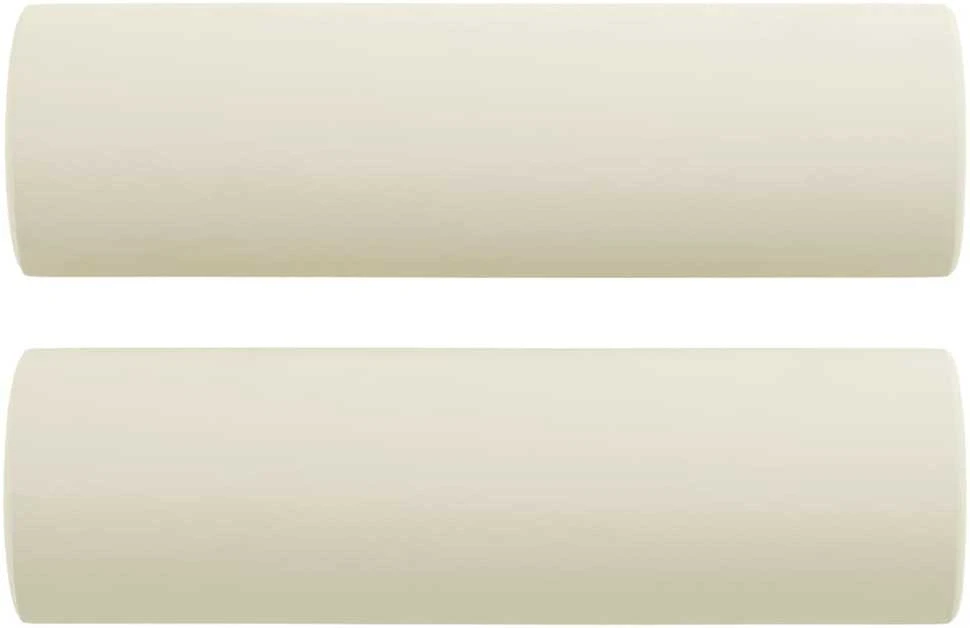 Trivietė sofa su pagalvėlėmis, kreminės spalvos, 180cm, aksomas